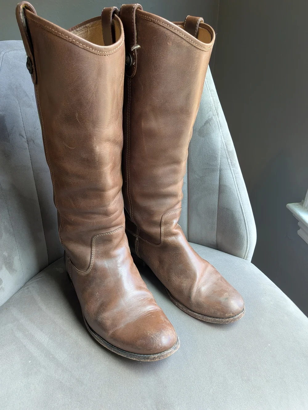 Frye Melissa Button Tall Leather Boots
